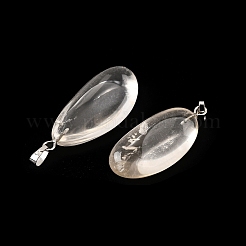 Colgantes de cristal de cuarzo naturales&nbsp;G-S390-01B-P