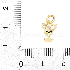 Ciondoli in ottone zirconi chiari micro pavé&nbsp;KK-F938-06G