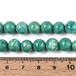 Fili di perline fossili sintetiche tinte&nbsp;G-T139-8mm-66E