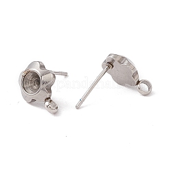 Boucles d'oreilles à tige en acier inoxydable 304 anti-ternissement&nbsp;LS-STAS-P308-04P