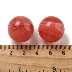 Kirschquarzglas runde Kugelfiguren Statuen für Home-Office Schreibtischdekoration&nbsp;G-P532-02A-08