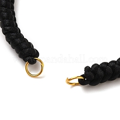 Fabricación de pulsera de nailon trenzado ajustable&nbsp;AJEW-JB00762-04