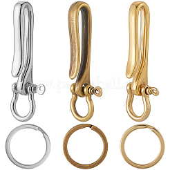 9 Stück 9 Stile D-Ring Ankerschäkelverschlüsse aus Legierung und Messing&nbsp;KK-SC0006-36