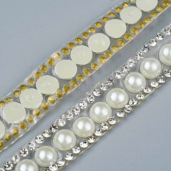 Catena a due file di coppe con strass ((adesivo hot melt sul retro)&nbsp;DIY-WH0001-83