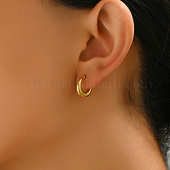 Boucles d'oreilles à tige en acier inoxydable 201 en forme de lune&nbsp;IZ5487-1