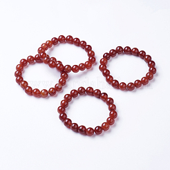 Agata a strisce naturali / bracciali elasticizzati con bordino in agata fasciati&nbsp;BJEW-I254-10mm-05