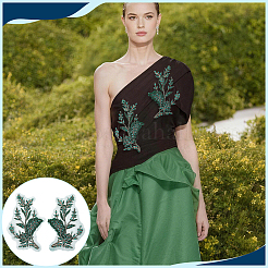 1 Paar Strassblumen-Applikationen&nbsp;DIY-FG0010-64B
