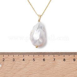 Natürliche Barockperle Keshi Perle Anhänger Halsketten&nbsp;NJEW-JN06083