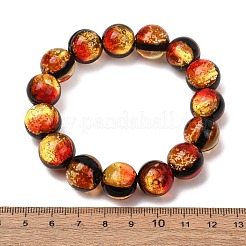 Braccialetti elasticizzati rotondi in vetro con lamina luminosa da 14 mm&nbsp;LA-CBA41F9-01A