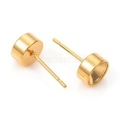 Montature per orecchini a bottone in acciaio inossidabile 304&nbsp;STAS-L244-48E-G