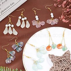 DIY-Sets zum Basteln von Ohrringen mit Blütenblattmotiv&nbsp;DIY-SC0001-26