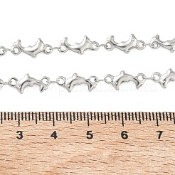 Colliers à maillons dauphin en acier inoxydable 304 pour femmes&nbsp;NJEW-G201-02P