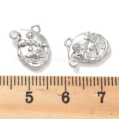 Pendentifs avec zircon cubiques à micro-pavés en laiton&nbsp;KK-M102-11P