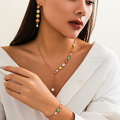 Collana con ciondolo in perle in ottone e lega&nbsp;FS-WGFF44D-03
