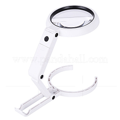 ABS Kunststoff Handheld und Desktop faltbare beleuchtete Lupe&nbsp;AJEW-L073-06