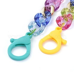 Colliers personnalisés arc-en-ciel ccb en plastique et acrylique&nbsp;NJEW-JN02878-02