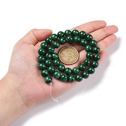 Brins de perles naturelles de malachite&nbsp;G-O152-47-10mm-A