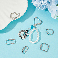 6 Stück 6 Stile 304 Edelstahl Schraube Karabiner Schloss Charms&nbsp;STAS-UN0059-96