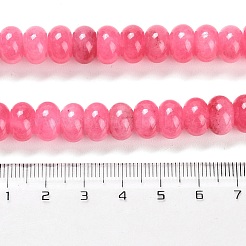 Gefärbt natürlichen weißen Jade Perlen Stränge&nbsp;G-G107-A03-01