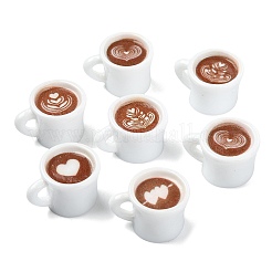 50 stücke 5 arten harz kaffee/gericht/kaffee bean figuren ornamente&nbsp;DJEW-CJ0001-33