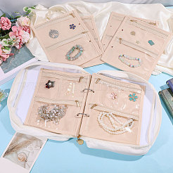 Aufbewahrungsbeutel aus Nylon für Schmuckorganizer mit losem Blatt&nbsp;ABAG-WH0063-115A