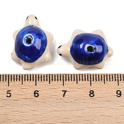 Perles en porcelaine émaillée manuelles&nbsp;PORC-CJC0009-03D