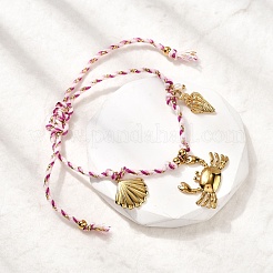 Pulseras de acero inoxidable 304 de la serie Ocean&nbsp;BJEW-K237-16B-G