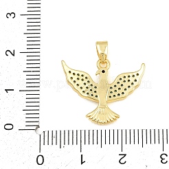 Pendentifs en laiton micro pavé de zircons cubiques bleu ciel&nbsp;CU-CBA4A93-01B-G