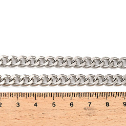 Collares de cadena de eslabones cubanos de acero inoxidable 304 para mujeres y hombres.&nbsp;NJEW-G161-02P