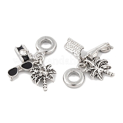 Zahnstangenüberzuglegierungs-Kristallrhinestone-europäische baumelnde Charme&nbsp;FIND-C055-29P