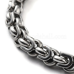 Pulsera de cadena de acero inoxidable 201 que no se empaña&nbsp;BJEW-Z023-03C
