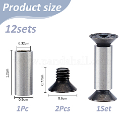 12 set di viti in acciaio inossidabile e pompe a vite per manico del coltello&nbsp;FIND-FH0017-70