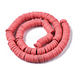 Flache runde handgemachte Fimo Perlen&nbsp;CLAY-R067-10mm-14