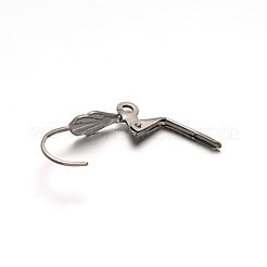 Muschel-Ohrring-Beschläge aus Edelstahl 304 mit Klapphebel&nbsp;LS-STAS-E103-04C
