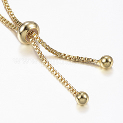 Verstellbare messing micro pave zirkonia schieberarmbänder&nbsp;BJEW-E317-25G