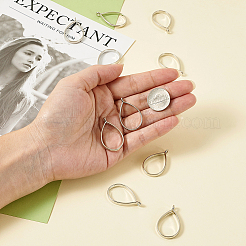 Pendenti con castone a forma di cremagliera in lega aperta sul retro&nbsp;PALLOY-TA0001-09P