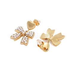 Pendientes de perla ABS de acero inoxidable 304&nbsp;EJEW-S226-12G