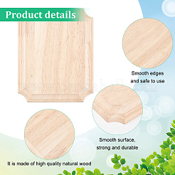 4 Stück geschnitzte Onlay-Applikation aus Naturholz.&nbsp;WOOD-FG0001-64B