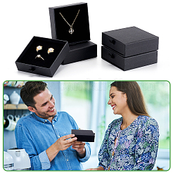 Geschenk-Schubladenboxen zur Aufbewahrung von Halsketten und Ohrringen aus Kraftpapier&nbsp;CON-WH0095-87A