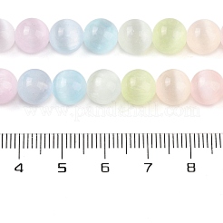 Stränge natürlicher Selenitperlen in Macaronfarbe&nbsp;G-C142-01B-10