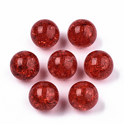 Fili di perline rotonde acriliche crackle trasparenti&nbsp;X-CCG-R002-12mm-02
