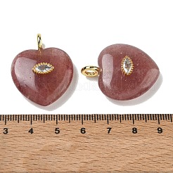 Pendenti di quarzo naturale di fragola&nbsp;G-P585-03G-19