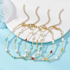 4 bracciale con perline di vetro per donna&nbsp;BJEW-MZ00261