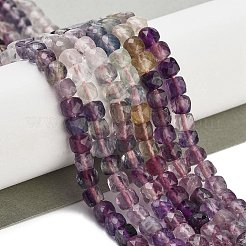 Fluorit natürlichen bunten Perlen Stränge&nbsp;G-H042-A06-02
