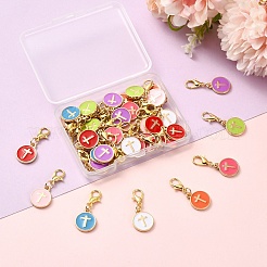 Colgantes de esmalte de aleación 40pcs 8 estilos&nbsp;HJEW-YW00512