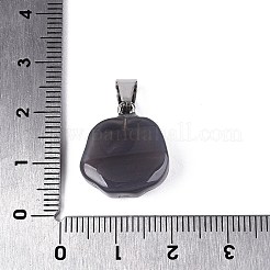 Pendentifs sculptés en agate grise naturelle&nbsp;G-Q608-01B
