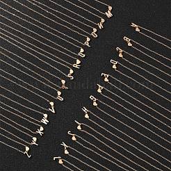 Colliers avec pendentif en forme de cœur et de lettre en alliage pour femmes&nbsp;NJEW-FS0001-09E