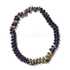 Perline di vetro palccato&nbsp;GLAA-WH0023-29I