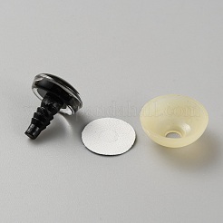 Yeux de poupée artisanale en plastique pailleté&nbsp;KY-WH0048-53A-01