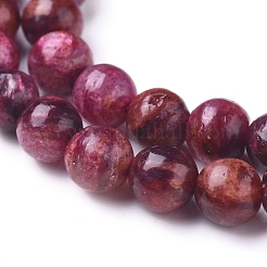 Brins de perles de thulite naturelles&nbsp;G-D0006-C16-6mm
